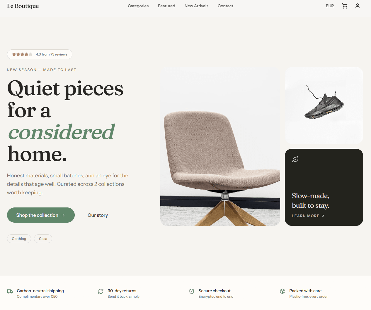 Magazinul online, partea de client