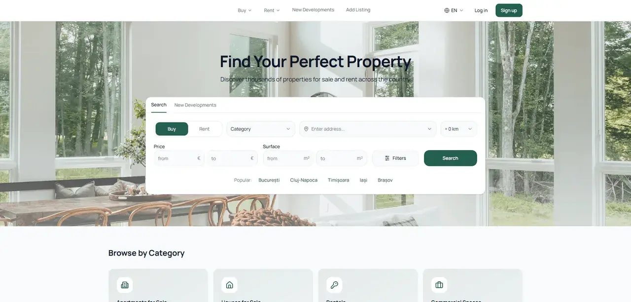 Real Estate Platform — Web Platform (in development)